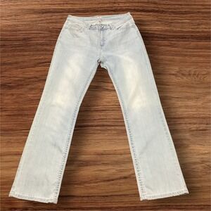Reba Women Light Wash Embroidered Rhinestone Bootcut Jeans Size 12 RN 58909